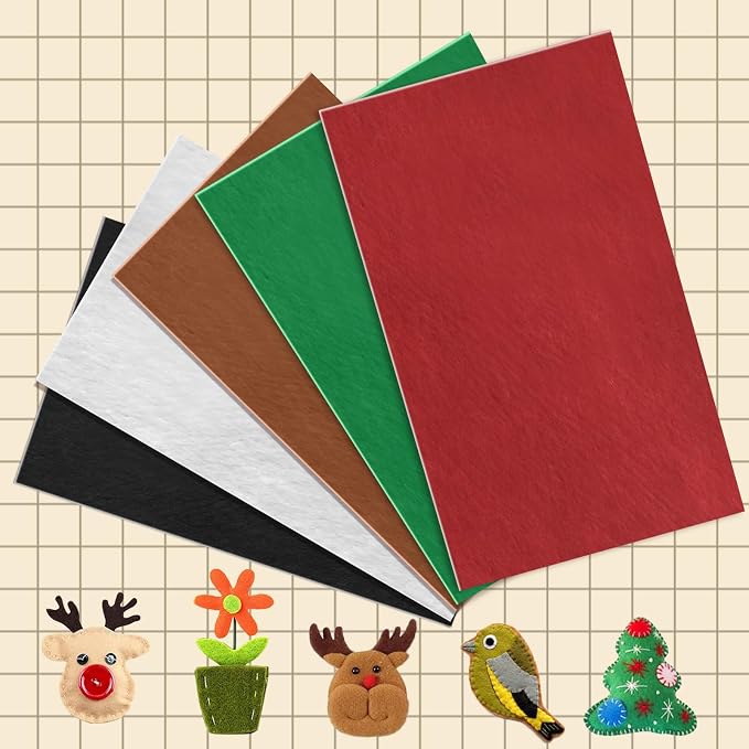 Bonsicoky White Self Adhesive Felt Sheets, 10 Pack, A4 Size | Felt Fabric - Image 5
