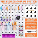 INCLY 30PCS Peg Board Organizer Accessories Kit, Pegboard Hooks Assortment - Image 4