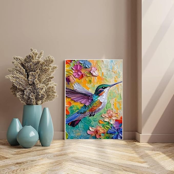 Diamond Art Kits for Adults, Animal Hummingbird 5D DIY Diamond Painting Kits - Image 5