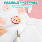 XSEINO 13 Rolls White Felt Fabric, Fit - Image 4