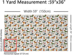 Cartoon Dachshund Fabric by The Yard, Lovely Puppy Dog Soft Flannel Polyester - Image 2
