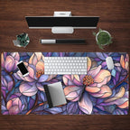 Floral Desk Mat Gaming Large Mouse Pad Desk Keyboard Pad, Long Computer Mat - Image 4