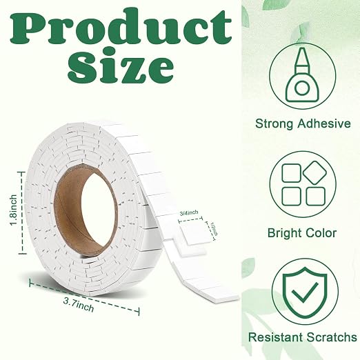168 Pcs Foam Tape Craft Double Sided Precut 3/4 X 1/2 Inch 3D Adhesive Foam - Image 2