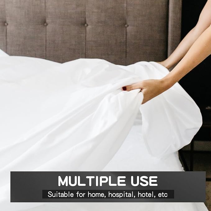 Mattress-Homes California King 100% Egyptian Cotton Top Sheet 1Pcs, Cool & - Image 2