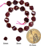 42pcs Natural Garnet Stone Beads - Image 2