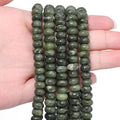 Songxi 5x8mm Natural Southern Jade Stone Rondelle Beads, Gemstone by SongXi
