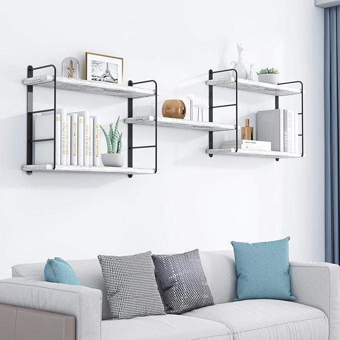 MXCSE Wall Shelves, Wall Mounted Bookshelves, DIY Floating Shelves - Image 2