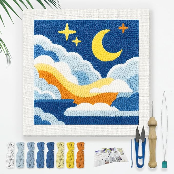 Doodlream Sea of Clouds DIY Punch Needle Embroidery Kit by Doodlream