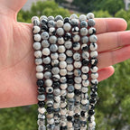60pcs Round Loose White Fire Agate Beads - Image 5