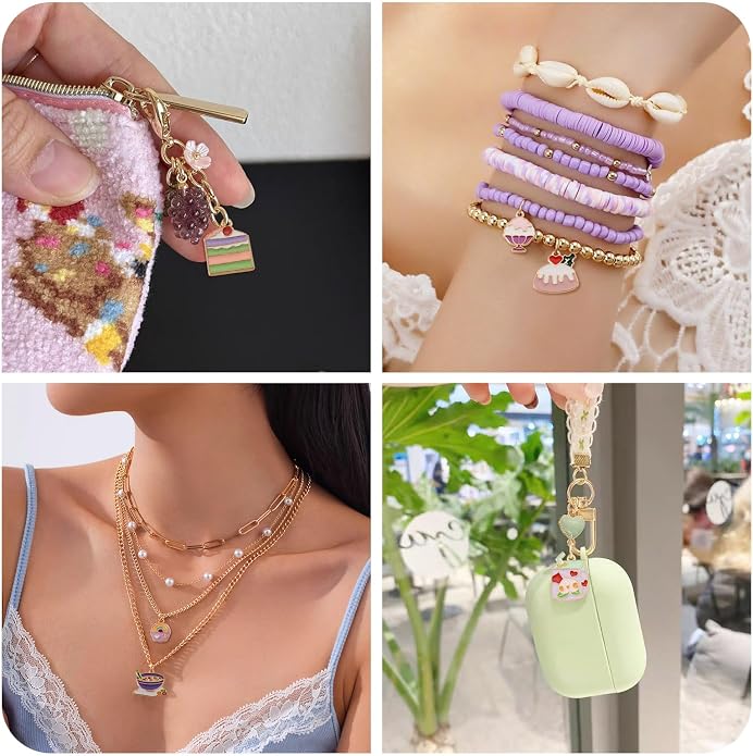 Enamel Food Charms Cute Assorted Food Pendants Sweet Dessert Charms - Image 7