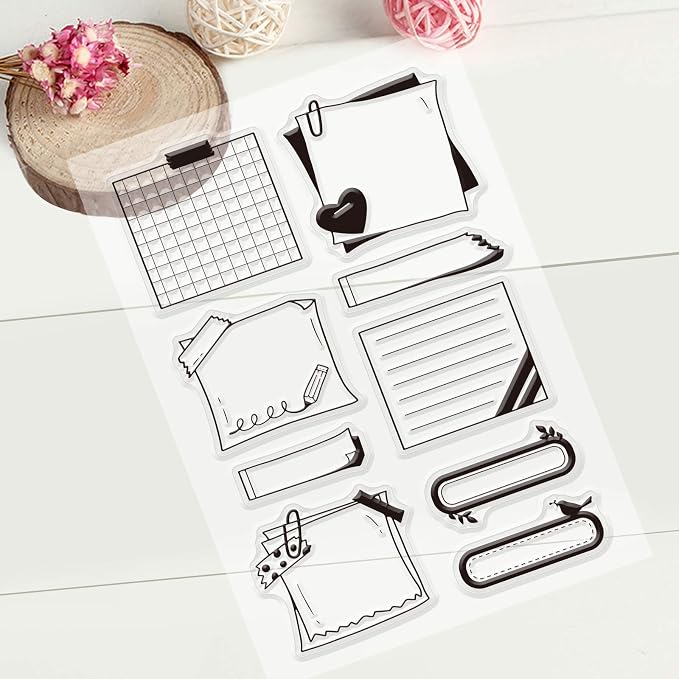 GLOBLELAND Calendar Planner Clear Stamps Planner Transparent Silicone Stamp Seal - Image 5