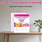 10 Pack 12"x16" Canvas Panels 100% Cotton - Image 2
