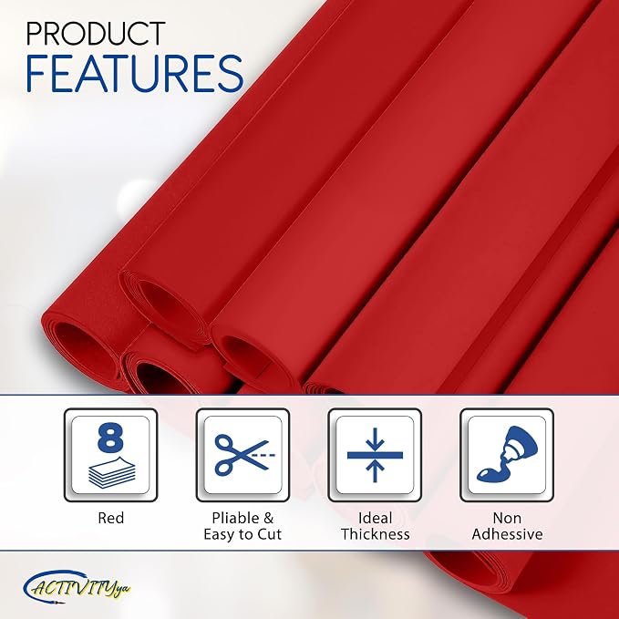 Red EVA Foam Sheets, 6 x 9 Inch, 2mm Thick – Foam Paper - Image 4