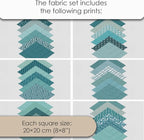 Cotton Satin Patchwork Fabric Panel – 35 Designs, 20×20 cm Squares, Single - Image 7