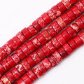 Natural Stone Heishi Beads for Necklace Making, 4mm x 6mm Small Flat Round by YUGDRUZY