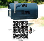 Letter Stickers, Mailbox Numbers, 1.5 Inch Waterproof Vinyl Alphabet | 1 - Image 2