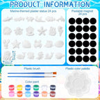 Soulchen 24 Set Ocean Animals Ceramic Painting Kits Sea Animals Ceramic - Image 3