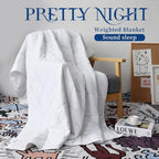 Weighted Blanket 7lbs Twin Size White 41"x60" Weighted Blankets Heavy Blanket - Image 2