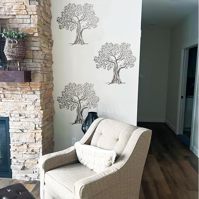 14 Inch Large Tree Stencils for Painting on Wood Crafts Reusable Tree of Life - Image 5