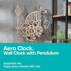 UGEARS Aero Clock Wooden 3D Puzzles - Image 2