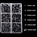 4000pcs Mixed Size Hot Fix Round Crystals Gems Glass Stones Hotfix Flat Back - Image 3