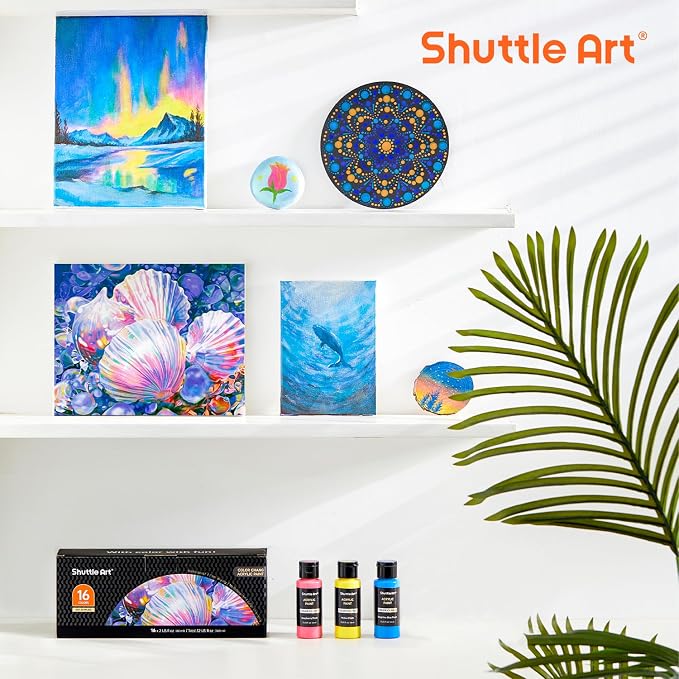 Shuttle Art Color Change Acrylic Paint Set, 16 Colors Chameleon Colors Acrylic - Image 7
