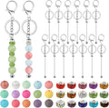 105 Pcs Beadable Keychains Set, Bulk Beadable Keychains Bars DIY Blank Keychain by Unknown