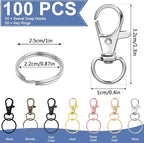 AUGSUN 100PCS Swivel Clasps Lanyard Snap Hooks - Image 2