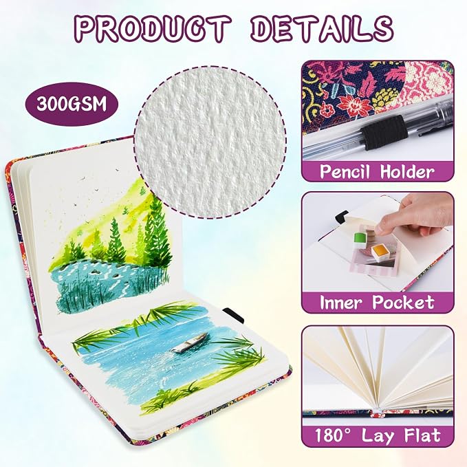5x5 Handy Portable Handmade Cloth Fabric Hardcover Sewing Binding Travel - Image 4