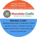 Mandala Crafts 20 Gauge Orange Anodized Aluminum Craft Wire, 100 FT | Colored - Image 3