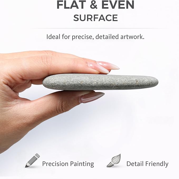 ROCART 24 PCS Large 3.35-4.15" Smooth Natural River Rocks - Image 3