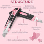3-Pack Box Cutter, 18mm Wide Blade Utility Knife Retractable, Exacto Knife - Image 5