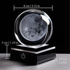 Qianwei 3D Moon Crystal Ball Planet Space Decor Astronomy Science Gift Lamp | - Image 8