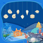 200 pcs Mixed Styles Sea Shell Theme Unfinished Wooden Cutout Charms Conch - Image 7