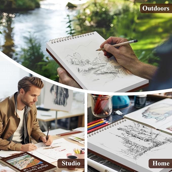 Mofuny Mixed Media Sketchbook 8x10, 50 Sheets - 110lb/180gsm Mixed Media Paper - Image 8