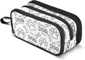 Dog Paw Print Bones Pencil Case Box Boys Girls Large Pencil Pouch Zipper by BOENLE-WELCOMEYOURCOMING