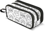 Dog Paw Print Bones Pencil Case Box Boys Girls Large Pencil Pouch Zipper by BOENLE-WELCOMEYOURCOMING