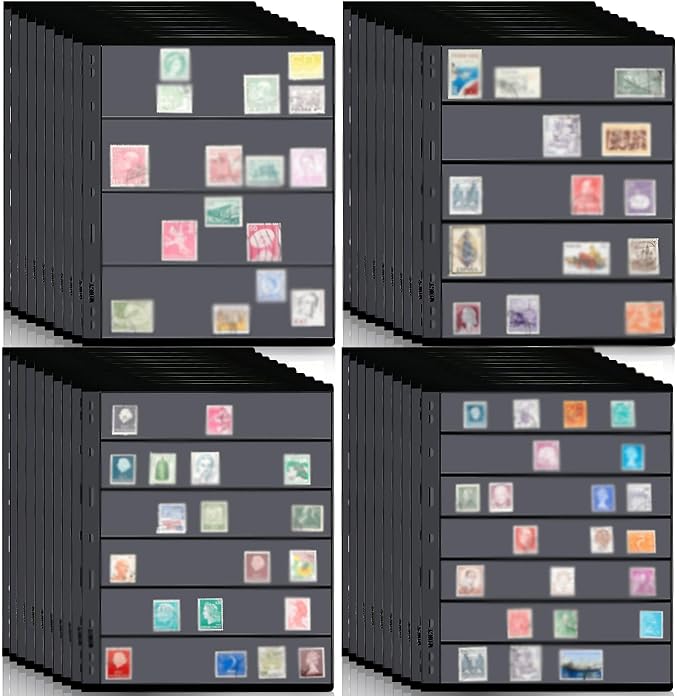 40 Sheets 80 Page Stamp Pages Collector Album Page 9 Hole Standard Stamp by Gersoniel