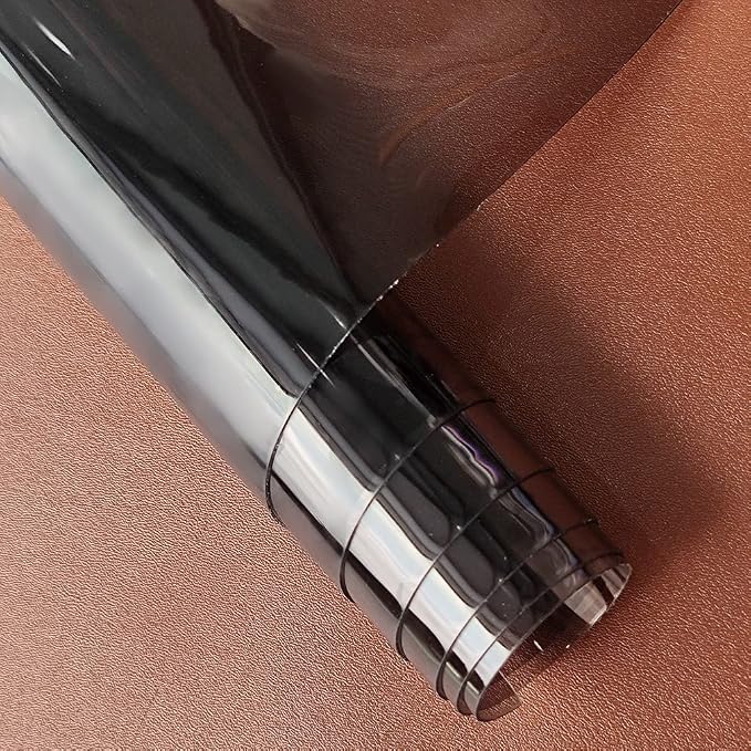 HYANG Grey Transparent PVC Super Clear Holographic Vinyl Faux Leather Sheets 1 - Image 3