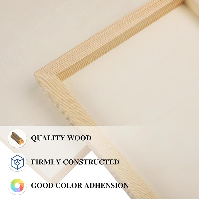 Aodaer 8 Pack Wood Panels 8 x 12 Inch Wooden Panels Canvas Unfinished Craft - Image 4