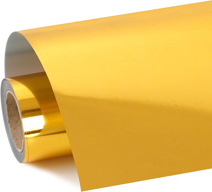 FUNKAKA Heat Transfer Vinyl Glossy Gold HTV Rolls by FUNKAKA