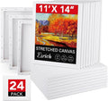 ESRICH 11x14 Canvases for Painting, 24 Pack Blank White Canvases for Painting by ESRICH