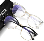 Blue Light Blocking Glasses Vintage Half Frame UV Clear Lens Anti Eyestrain by AOMASTE