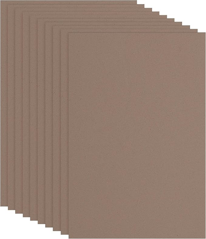 PATIKIL EVA Foam Sheet 10Pcs 12x8 Inch 2mm Thick Brown | Easy Cutting EVA Foam by PATIKIL