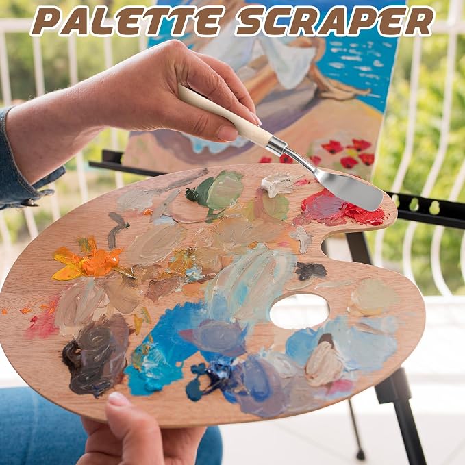 Pallet Knife for Acrylic Paint, 7 Pieces Palette Knife Set Stainless Steel - Image 4