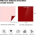 Dysania Red Heat Transfer Vinyl, 10 Pack 12 x 12in Red HTV Vinyl | Iron on Vinyl - Image 2