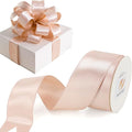 HUIHUANG Rose Gold Satin Wired Ribbon 1-1/2 inch Double-Sided Wire Edge Ribbon by HUIHUANG