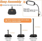 Floor Magnifying Glass with Light and Stand, 30X & 10X Floor Magnifying Lamp - Image 6