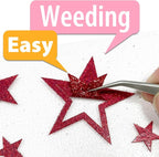 Red Glitter Heat Transfer Vinyl, Glitter Iron-On - Image 5