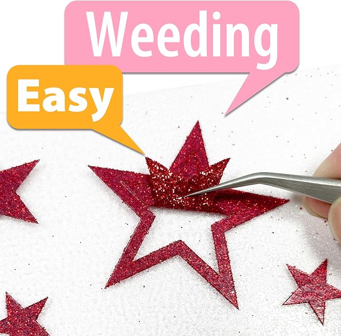 Red Glitter Heat Transfer Vinyl, Glitter Iron-On - Image 5